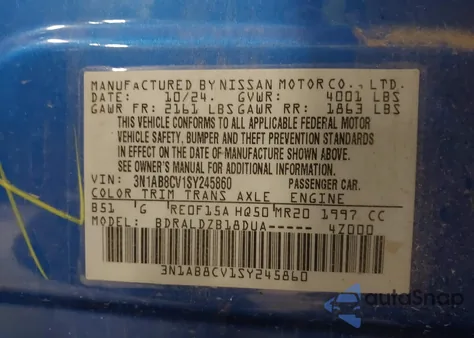 2025 Nissan Sentra Sv z USA, uszkodzony, nr VIN 3N1AB8CV1SY245860